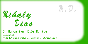mihaly dios business card